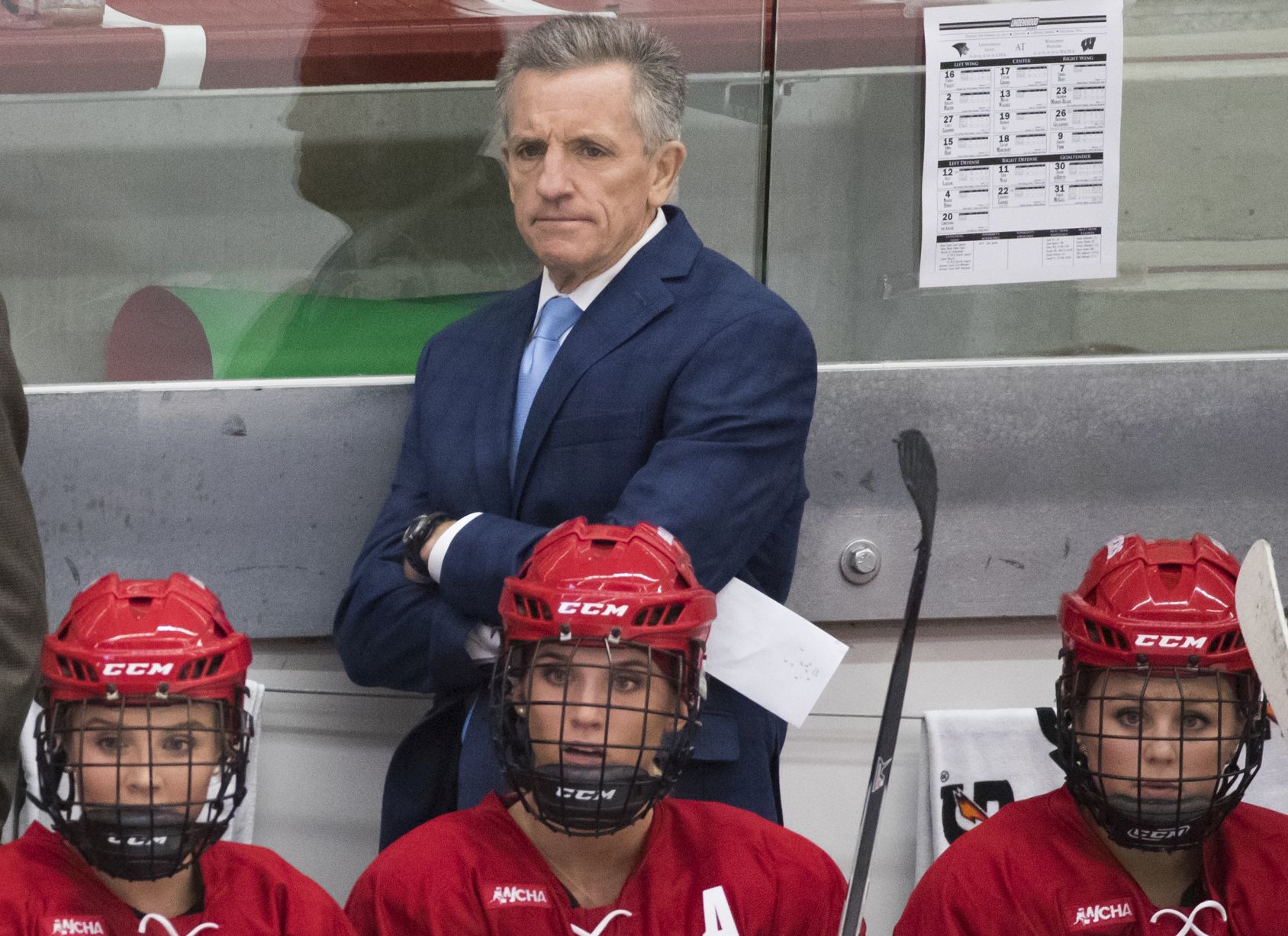 Watching behind the bench